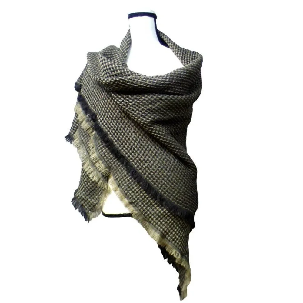 Treasure & Bond Thermal Knit Scarf, Brown/Taupe, One Size